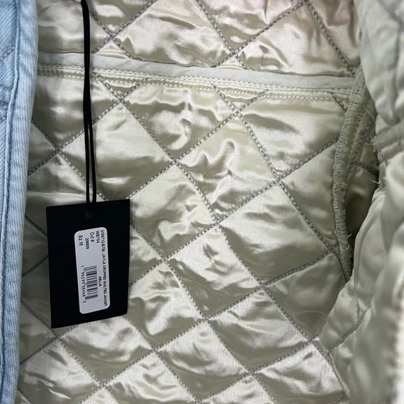 NWT Paige Cropped Light Blue Quilted Women's Jacket - Spring Ready - Picture 5 of 6